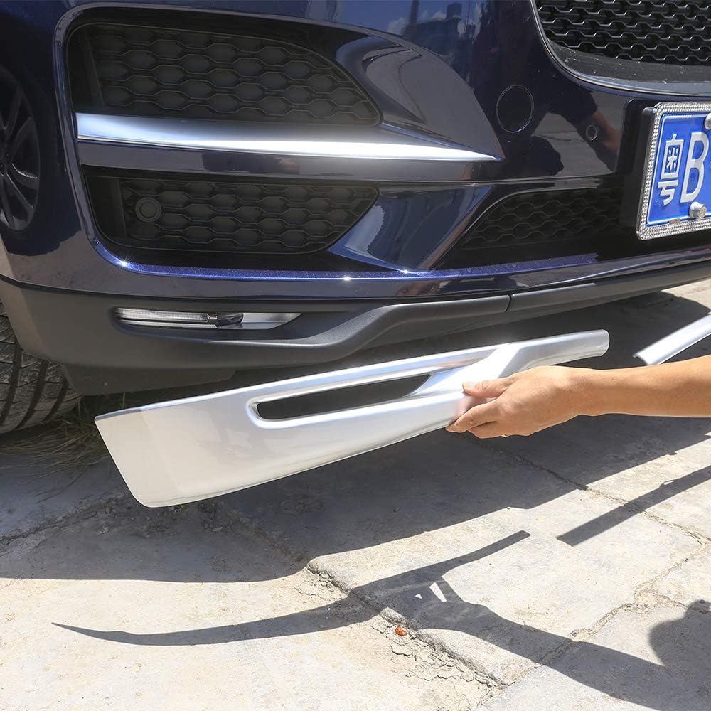 ABS Matte Chrome Front Grill Bumper Cover Trim For Jaguar F-Pace F Pace Prestige Premuim 2016 2017 2018