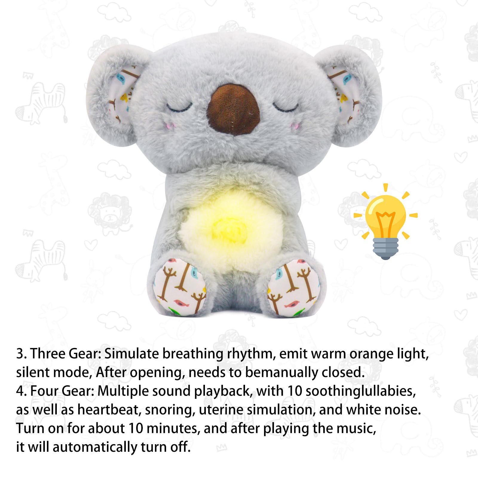 rytopt Anxiety Relief Koala, No Breathing Movement in Its Abdomen, Breathing Stuffed Animal - Image 4