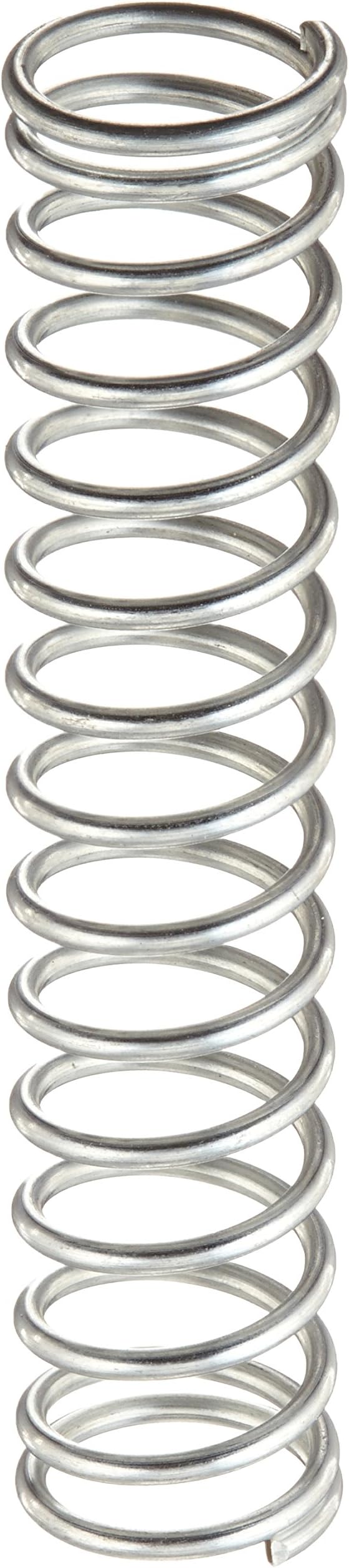 Prime-Line SP 9725 Compression Spring, Spring Steel Construction, Nickel-Plated Finish, 0.035 GA x 3/8 In. x 1-3/4 In. (4 Pack)