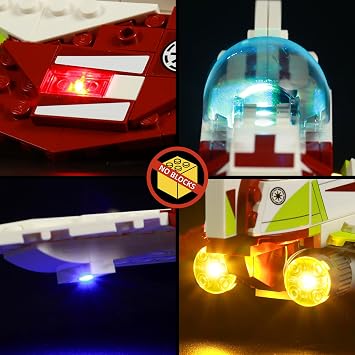Led Light Set Compatible with Lego 75333 OBI-Wan Kenobi’s Jedi Starfighter