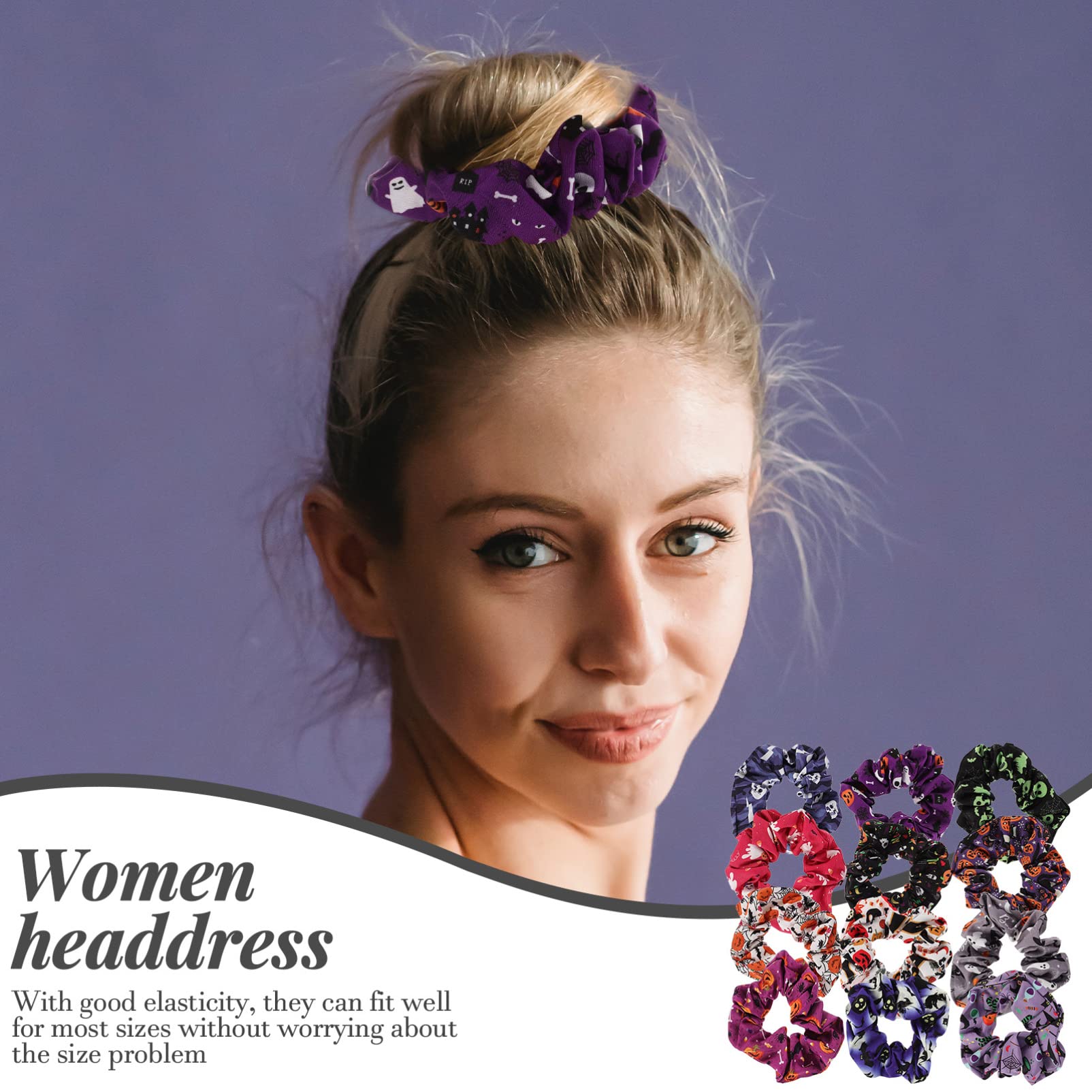 FOMIYES 36stücke Halloween Haargummis Für Elastische Scrunchies Für Partys Und Sport Bunte Haarbänder Für Dickes Und Lockiges Haar
