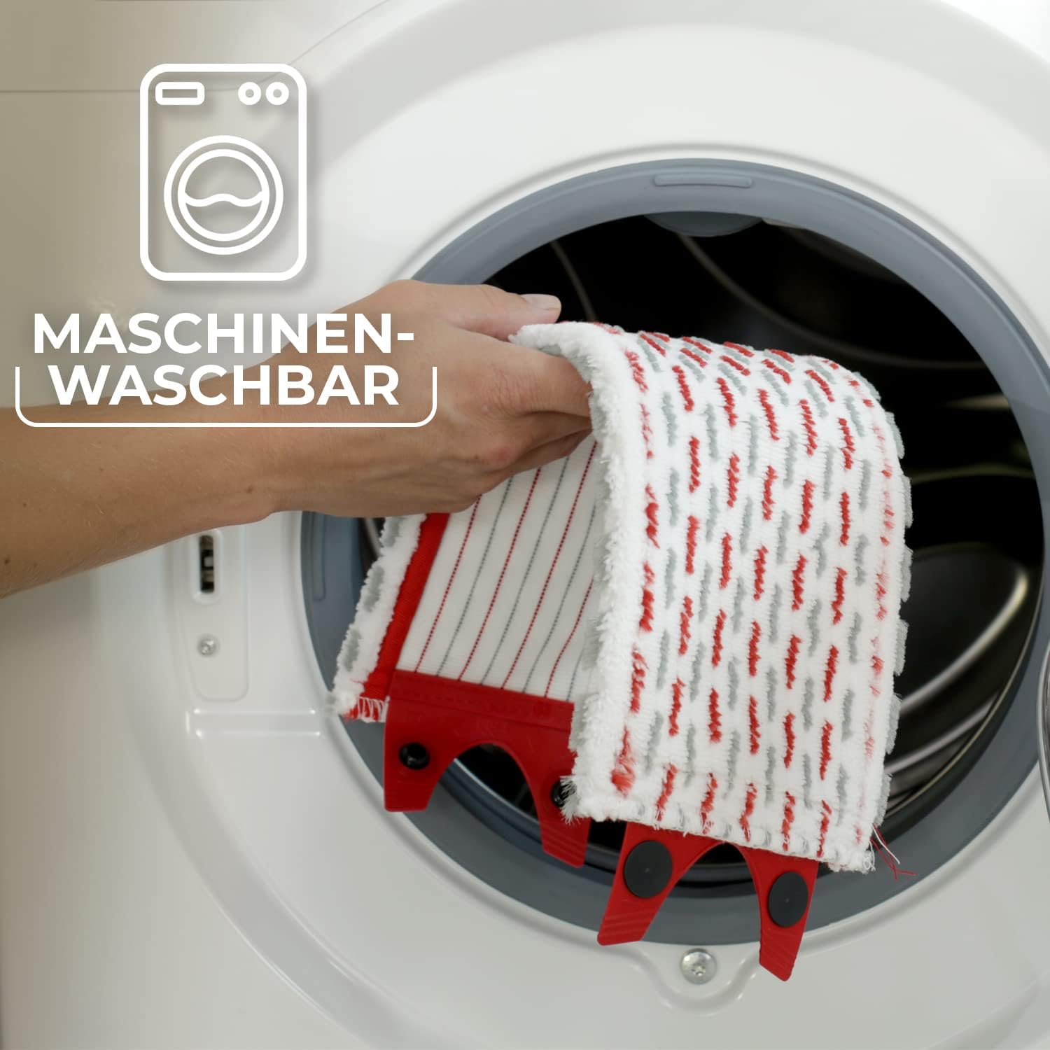 Vileda Ultramax XL Turbo 2in1 Bodenwischer Set mit Eimer & Mikrofaser | Wischerplatte 42cm | Stiellänge 75-130cm | Turbo Eimer mit PowerSchleuder | für alle Hartböden | rot