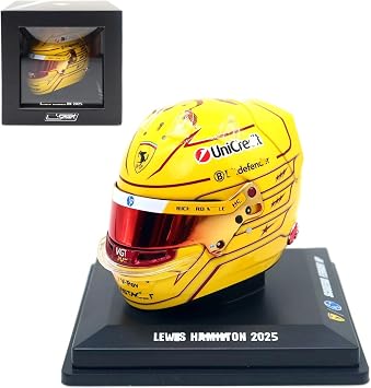 HTLNUZD 2025 1/5 F1 SF25 Mini Helmet for Ferrari-Inspired Design, Lewis Hamilton Style, Resin Simulation Model, Custom Collectible