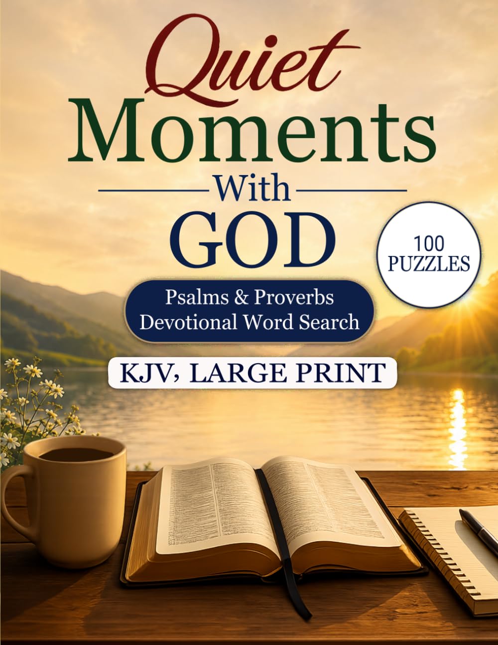 Quiet Moments With God: Psalms & Proverbs Devotional Word Search (KJV, Large Print)