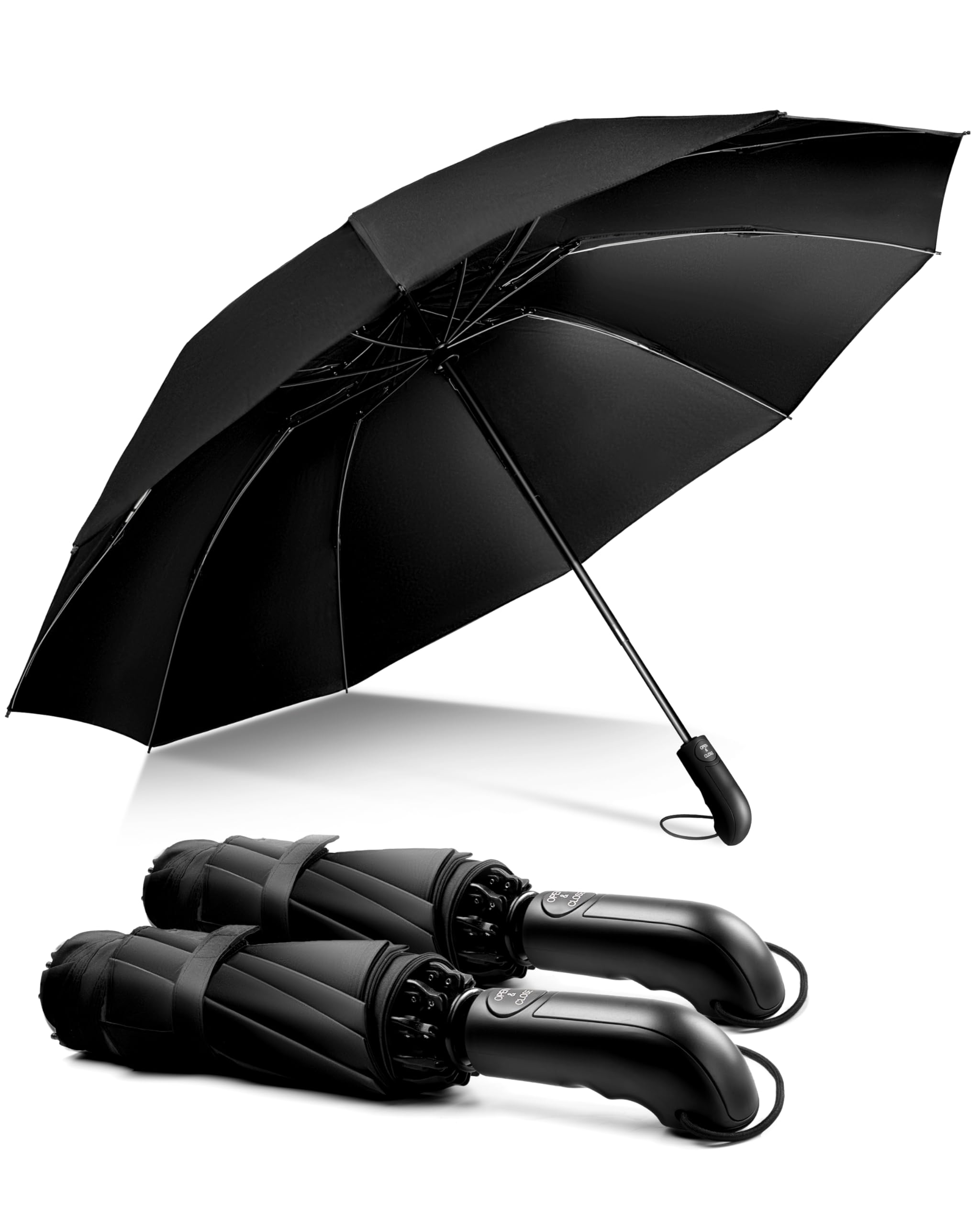 Chakipee Conlun Compact Umbrella Windproof Strong - Automatic Windproof Inverted Umbrellas for Men and Women, 210T Fabric 105cm Span, 10 Large Ribs Blue Umbrella 27 inch