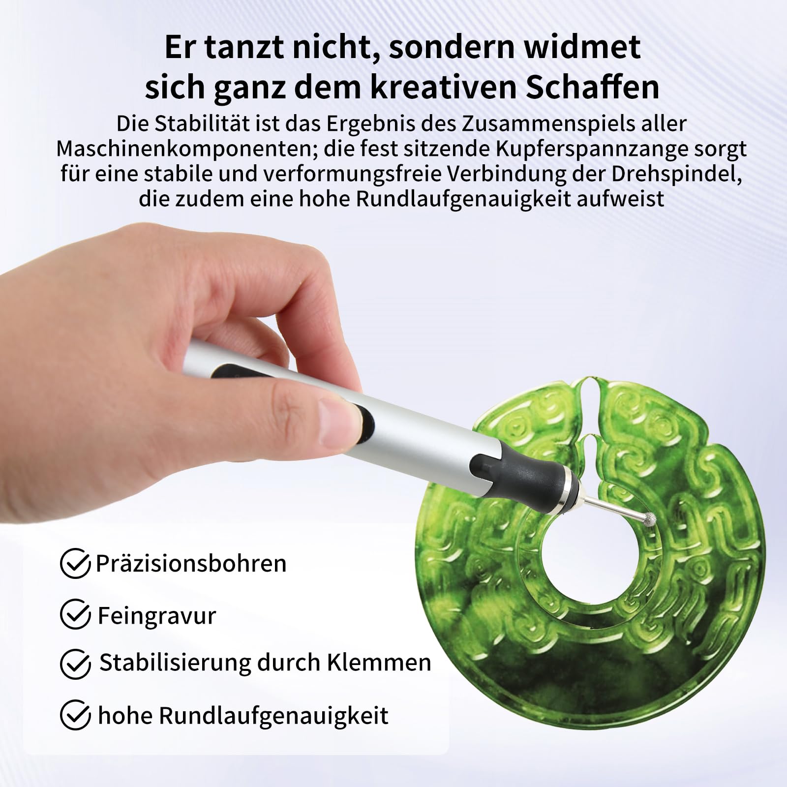 Gravierstift mit 30 Bits, Elektrischer Gravierstift, Kabelloser elektrischer Gravur Stift, Tragbares Gravur gerät, wiederaufladbares, für Glas, Holz, Kunststoff, Metall, Stein