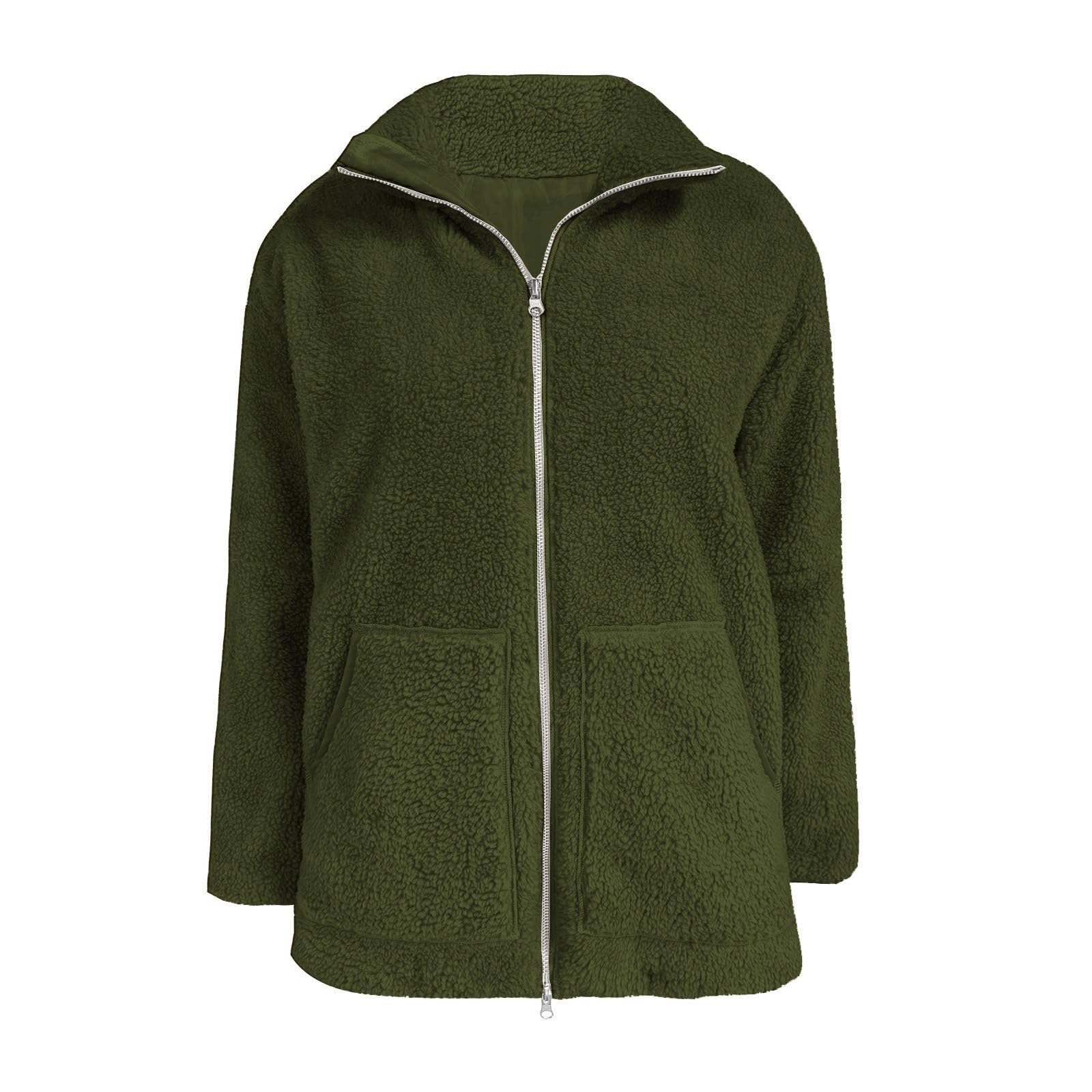 Generisch Coat Damen Übergröße Ski Mode Jacken Langarm Winter Schlichtes Weitee Lauschig mit