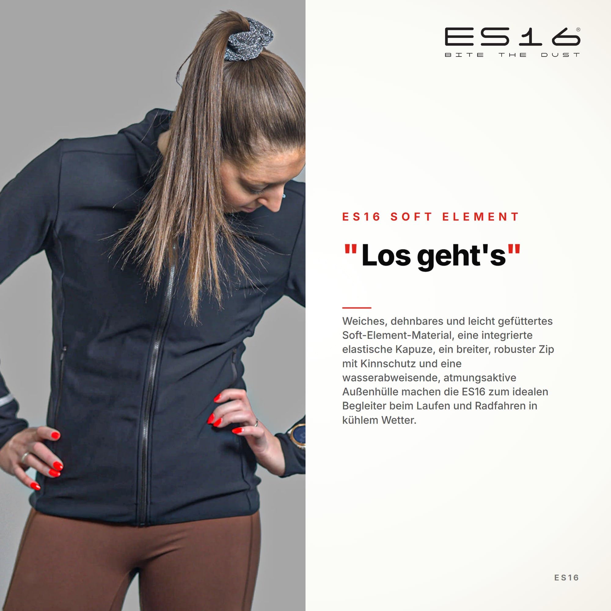 Løbejakke Soft Element Chaqueta Running Mujer | Cortavientos Ligera y Transpirable con Cremallera Completa para Correr y Ciclismo