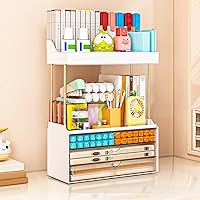 Vista 6 de Bathroom Organizers and Storage - 3 Drawers 2 Tier Makeup Organizer, Cosmetic Storage Drawer for Dresser Countertop and Bathroom Vanity for Large