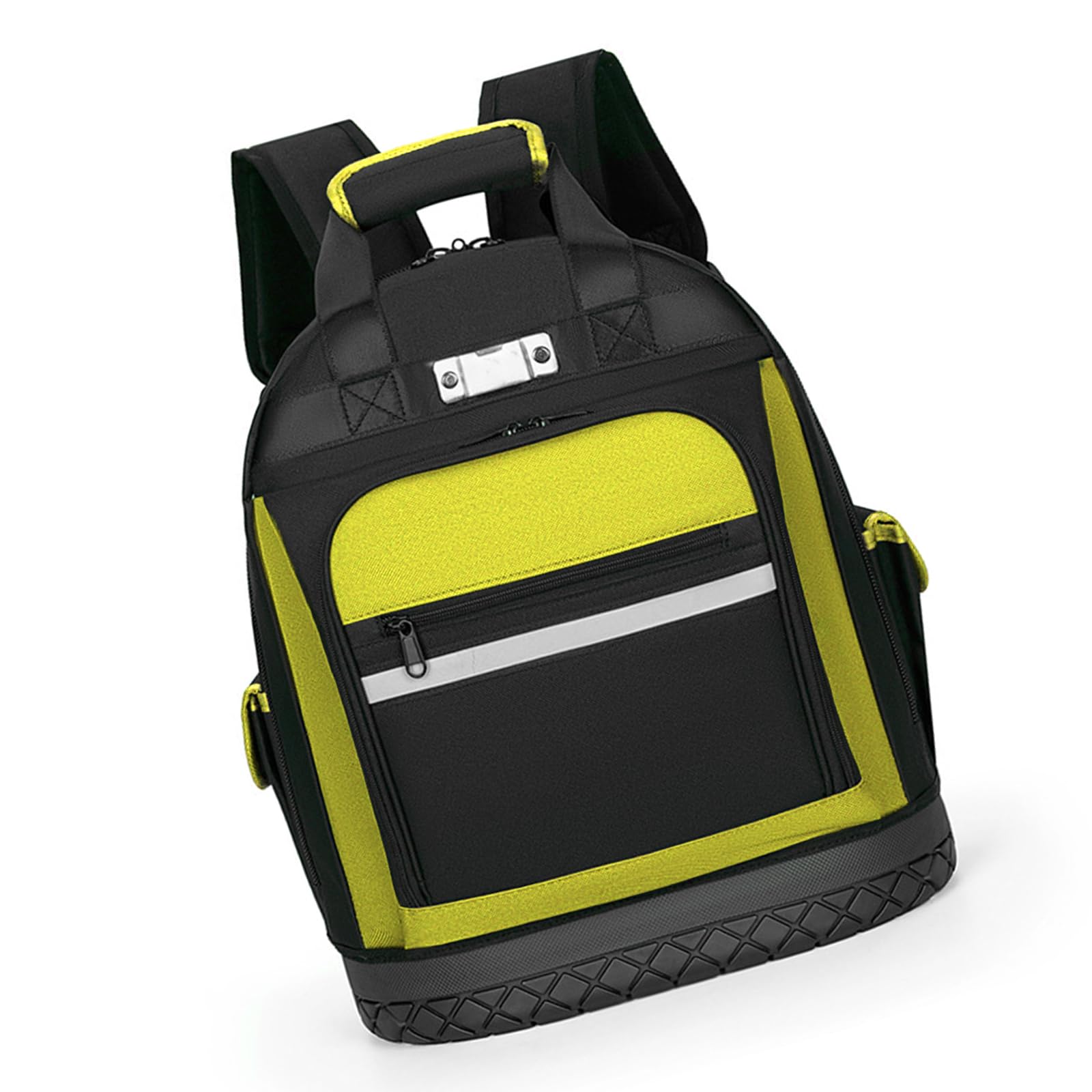 Rgybao Yellow Electrician Tool Backpack Oxford Fabric Multiple Pocket Compartments Waterproof Base For Professional Electrician Backpack With Laptop Compartment