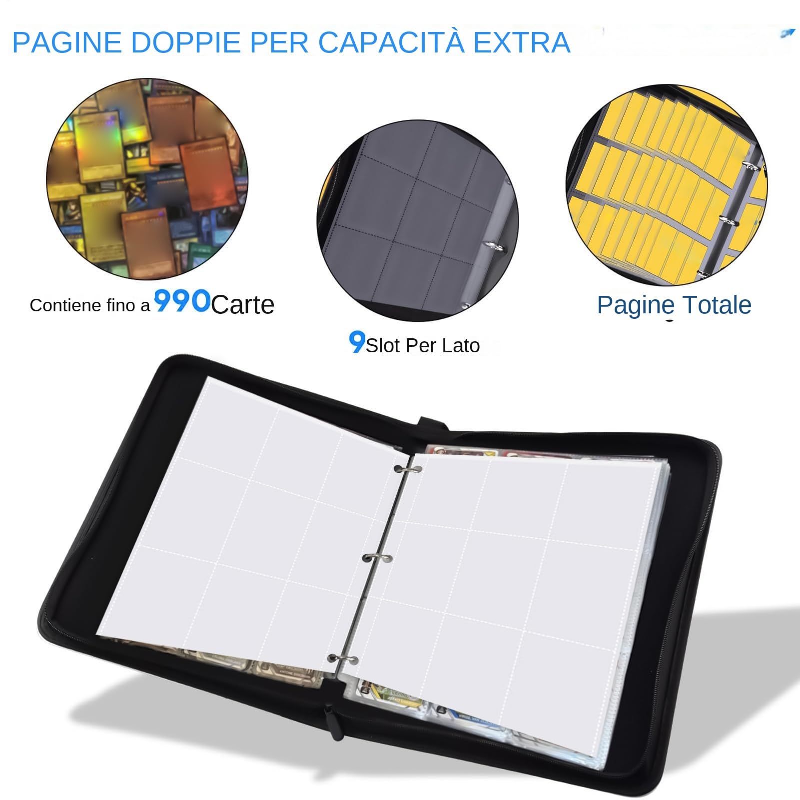 Raccoglitore Carte Collezionabili Album Organizer Espositore Photocard Da | Album Portacarte Sportive In Pu Organizer Archiviazione Esposizione Per Home Office Sport Fotocard Collezioni
