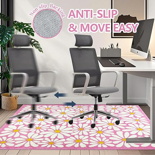 Miniatura 5 de SHIYUE Tapete para silla de oficina para alfombra de piso de madera duraazulejos, escritorio de computadora de 36 x 48 pulgadas para sillas