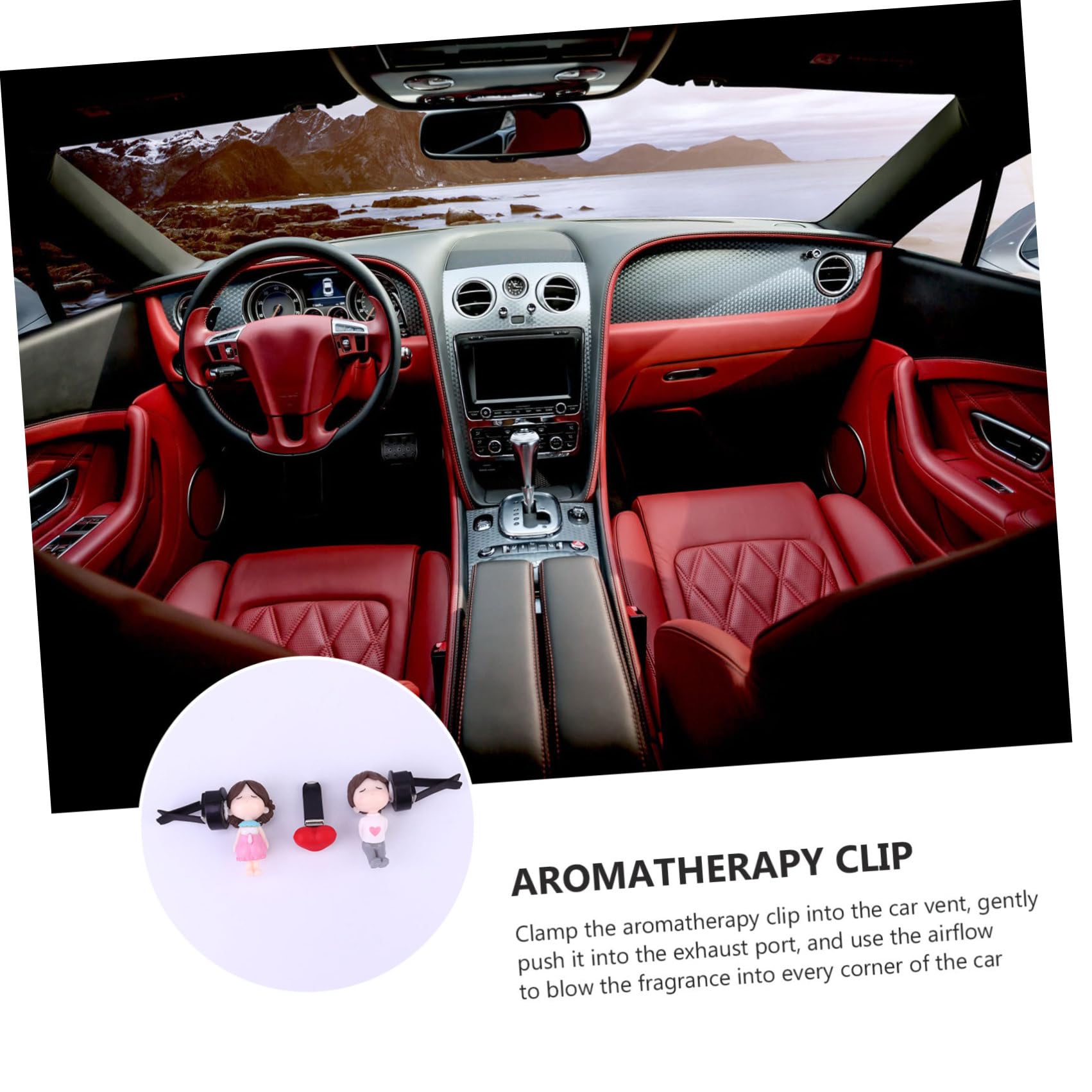 ULTECHNOVO 3sets Clip Profumo Auto Forma Di Diffusore Creativo Per Auto Decorazione Carina e Funzionale Per Ventilazione Odore Fresco e Atmosfera Incantevole