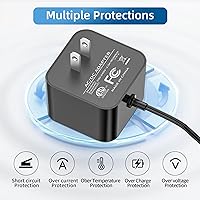 Vista 5 de Yaxa Echo Dot 3rd/4th Gen Power Adapter with Clock, Kids Edition, Show 5, Spot, Fire TV Cube AC/DC Adapter