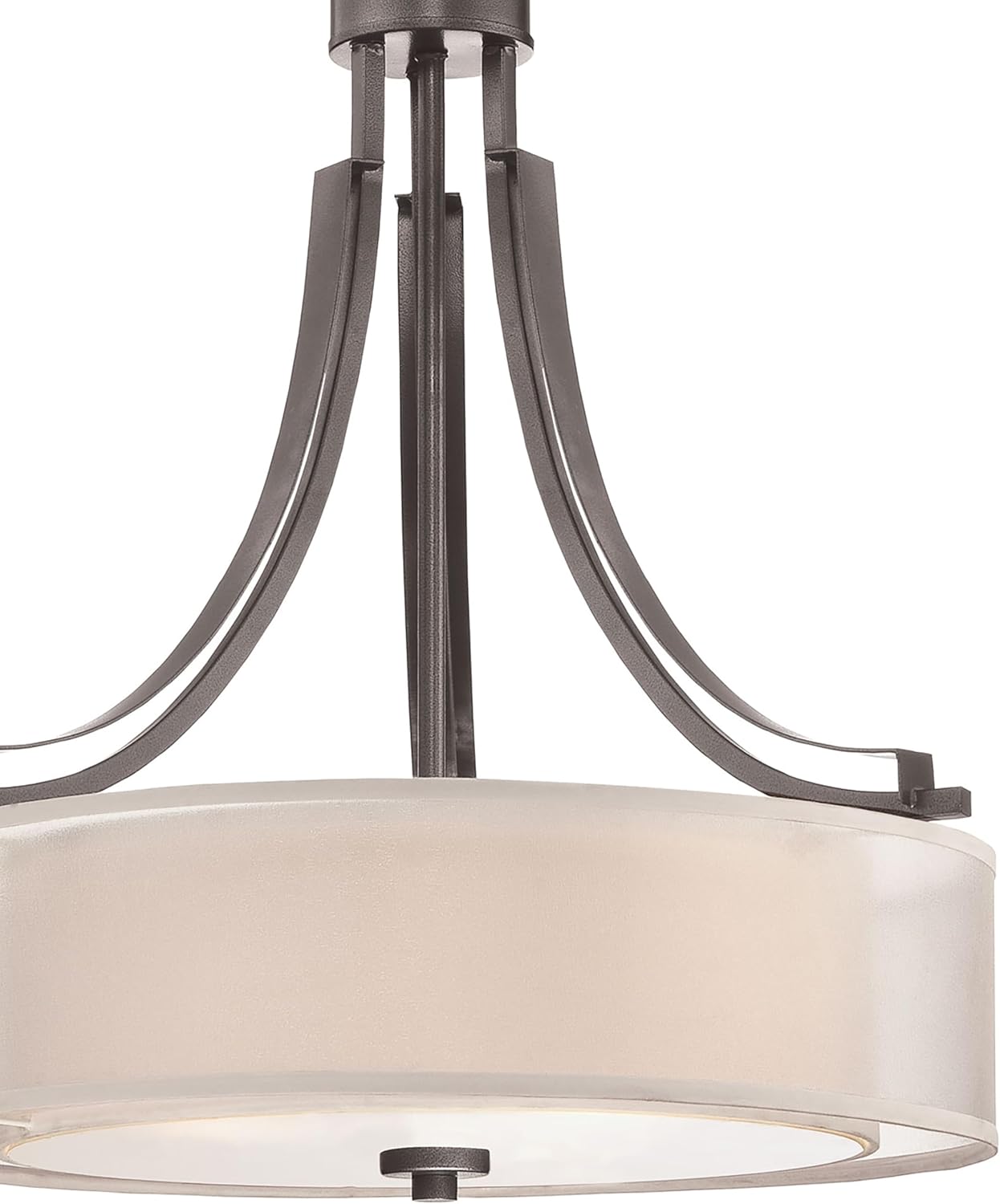 Minka Lavery 4104-172 Parsons Studio Pendant, 3-Light, 300 Total Watts, 20.5-in H x 23.5-in W, Smoked Iron