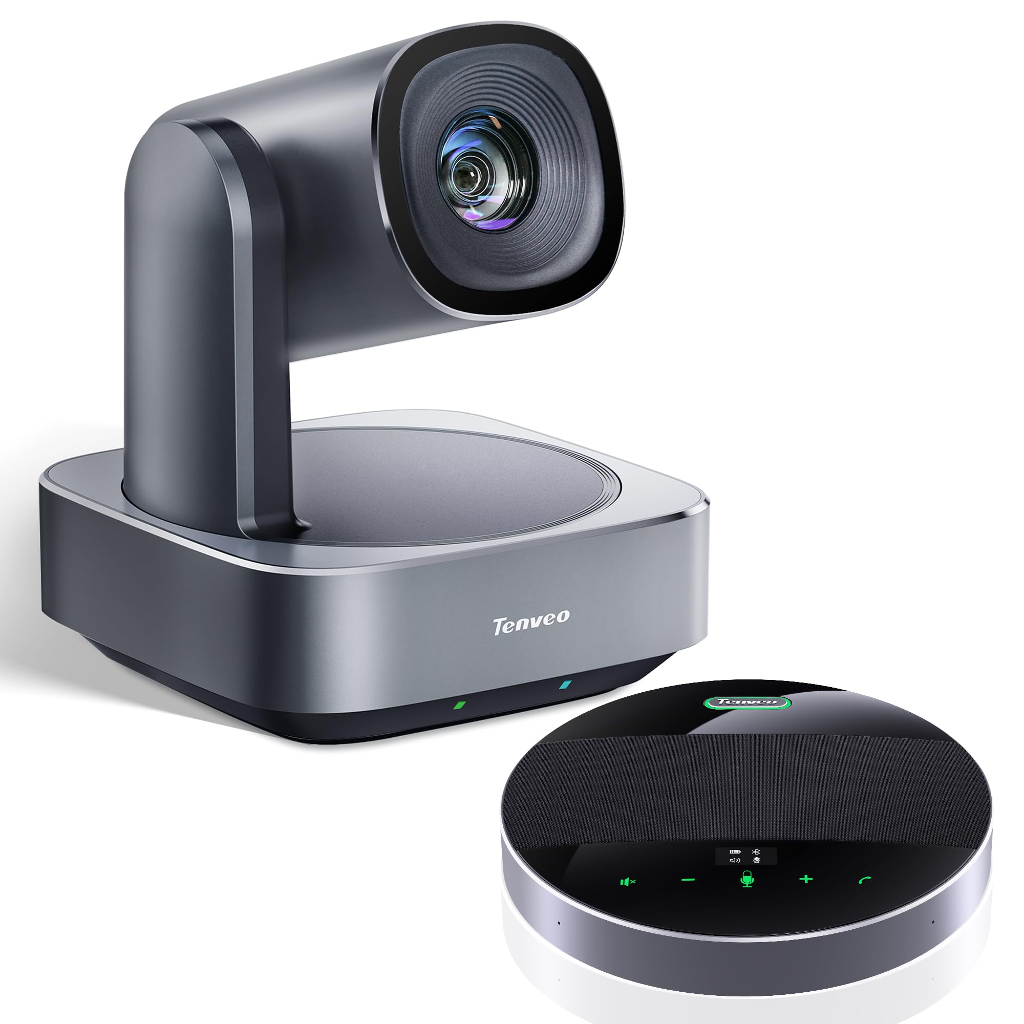 Tenveo Conference Room Video Camera System Bundle 11X Optical Zoom FHD 1080P 60FPS USB3.0/HDMI PTZ Camera and MagiCall Bluetooth Wireless Conference Speakerphone for Conference Church Services