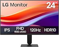 LG 24U411A-B 24" Full HD IPS Monitor 120Hz HDR10 99% sRGB 1ms MBR - Smooth Gaming Work Black