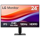 LG Monitor de computador 24U411A-B 61.0 cm Full HD (1920 x 1080) IPS, 120Hz, HDR10, modo leitor, seguro para cintilação, HDMI, base de suporte fino, preto — imagem 1