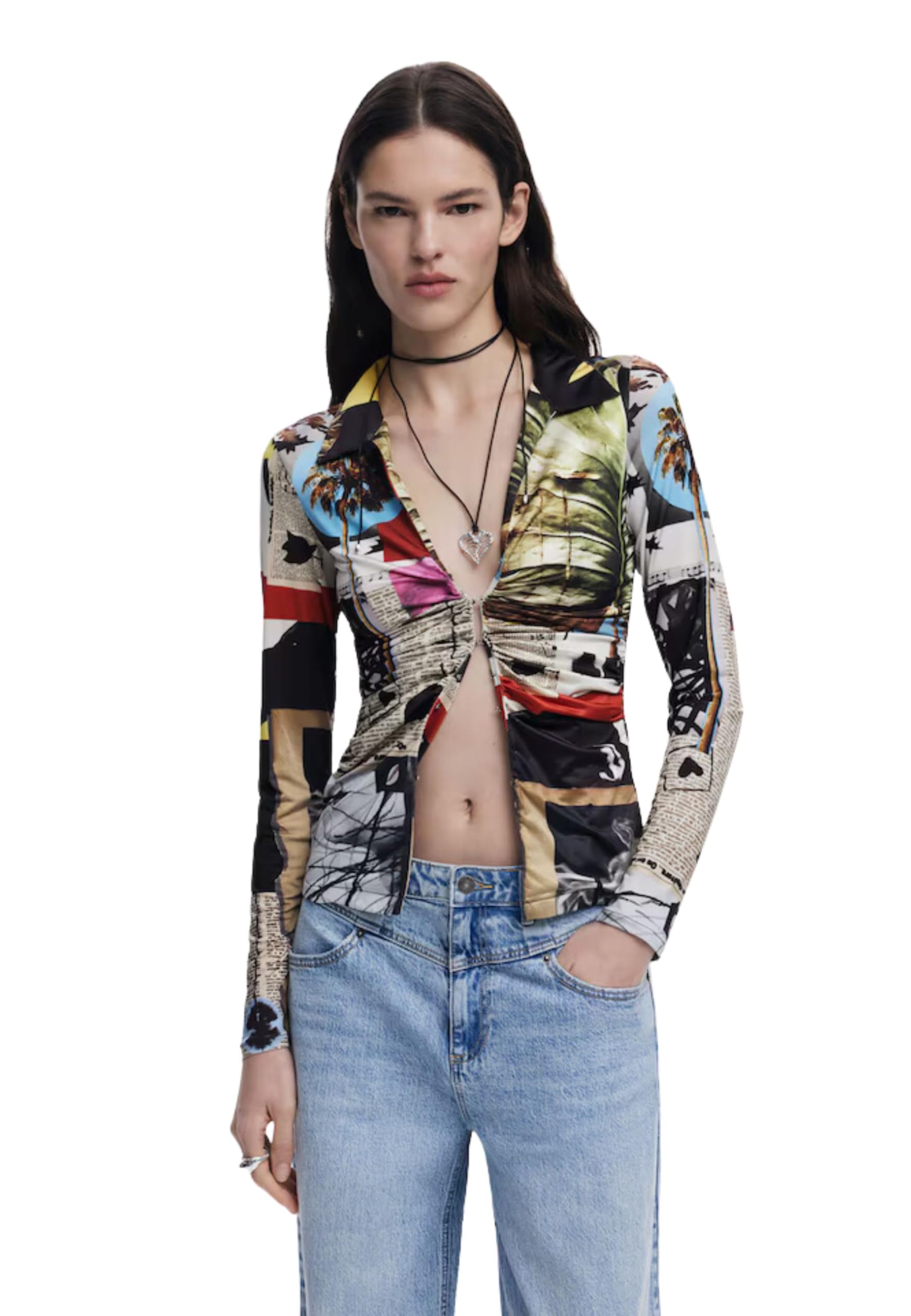 Desigual TS_Newspaper_Lacroix, 2000 Black, M