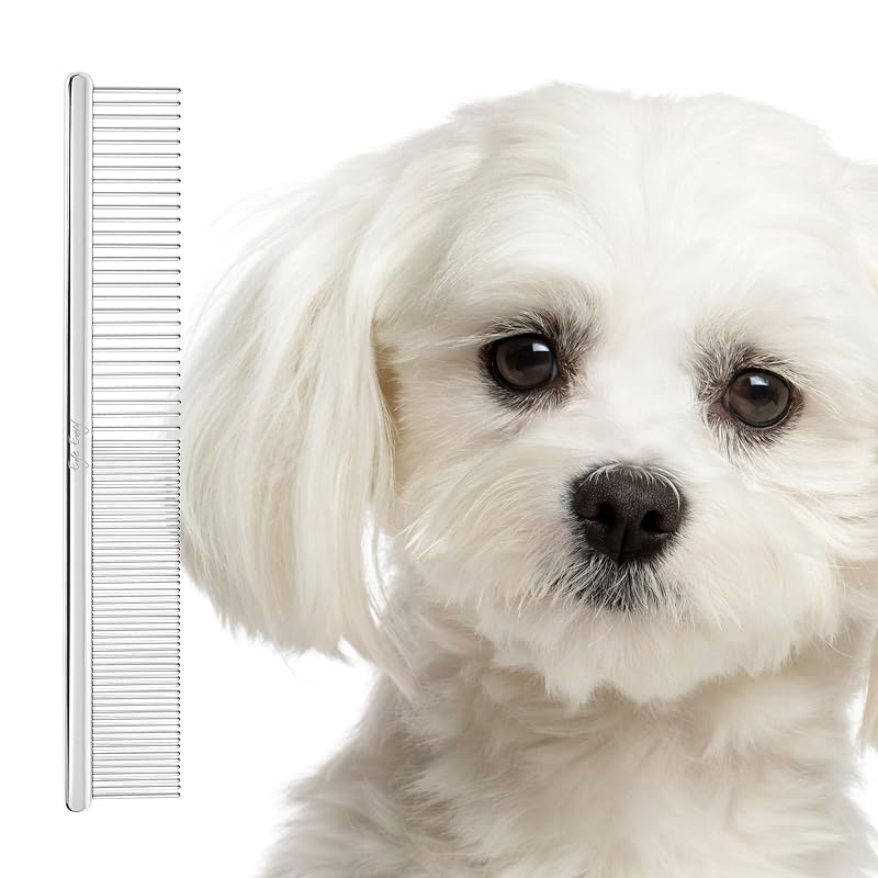 Pente para Remoção de Resíduos Oculares em Cães e Gatos Eye Envy, Lado Fino e Grosso, 80 Pinos