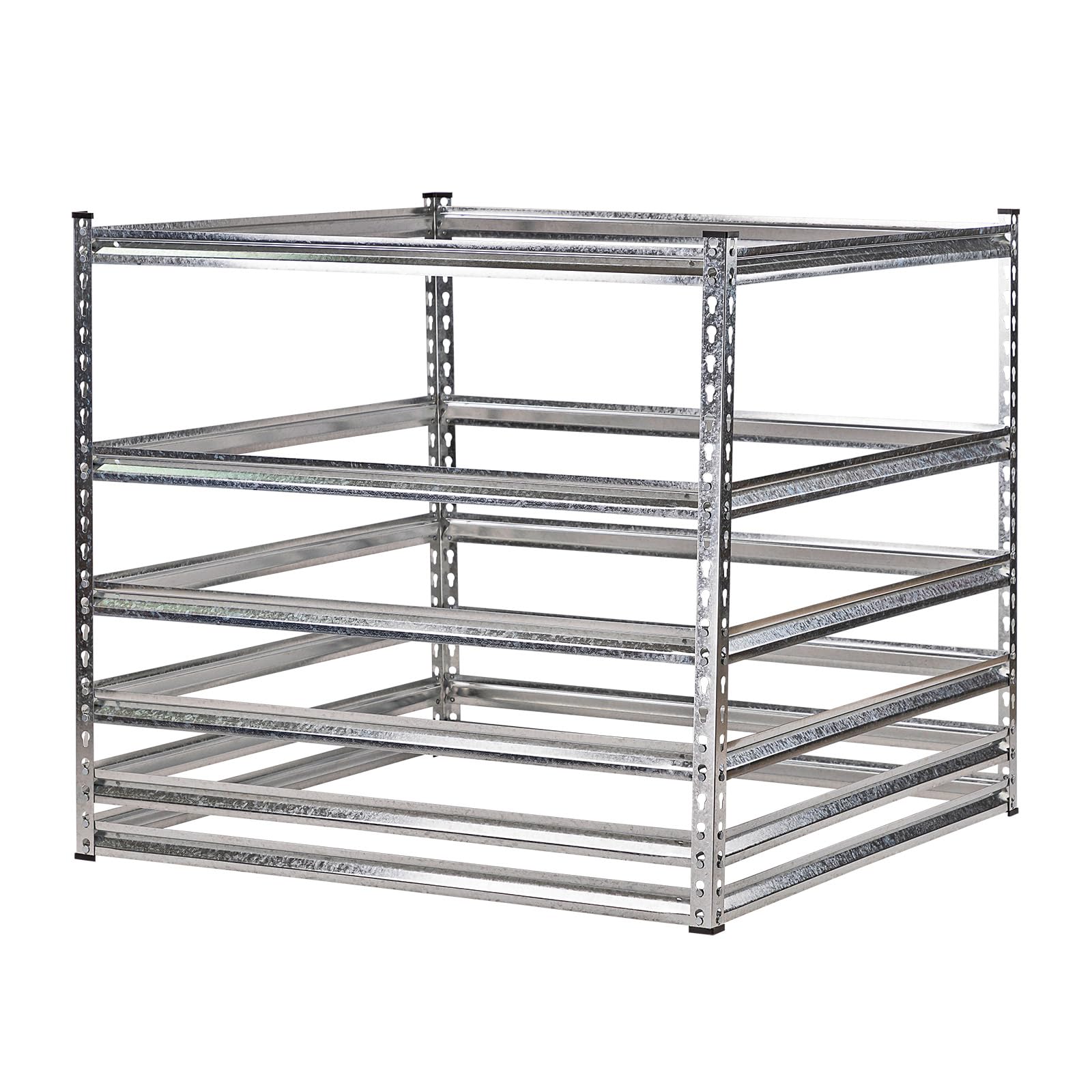 Metalowy kompostownik 100 x 100 x 92 cm ocynkowany metalowy kompostownik ogrodowy kompostownik całoroczny