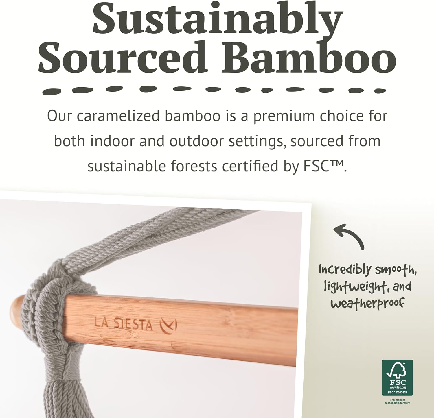 LA SIESTA - Large Comfort Habana Cotton Hammock & Romano Steel Stand - Indoor Outdoor Hanging Chair Swing for Bedroom Porch Balcony - Boho Hanging Chair - Agave