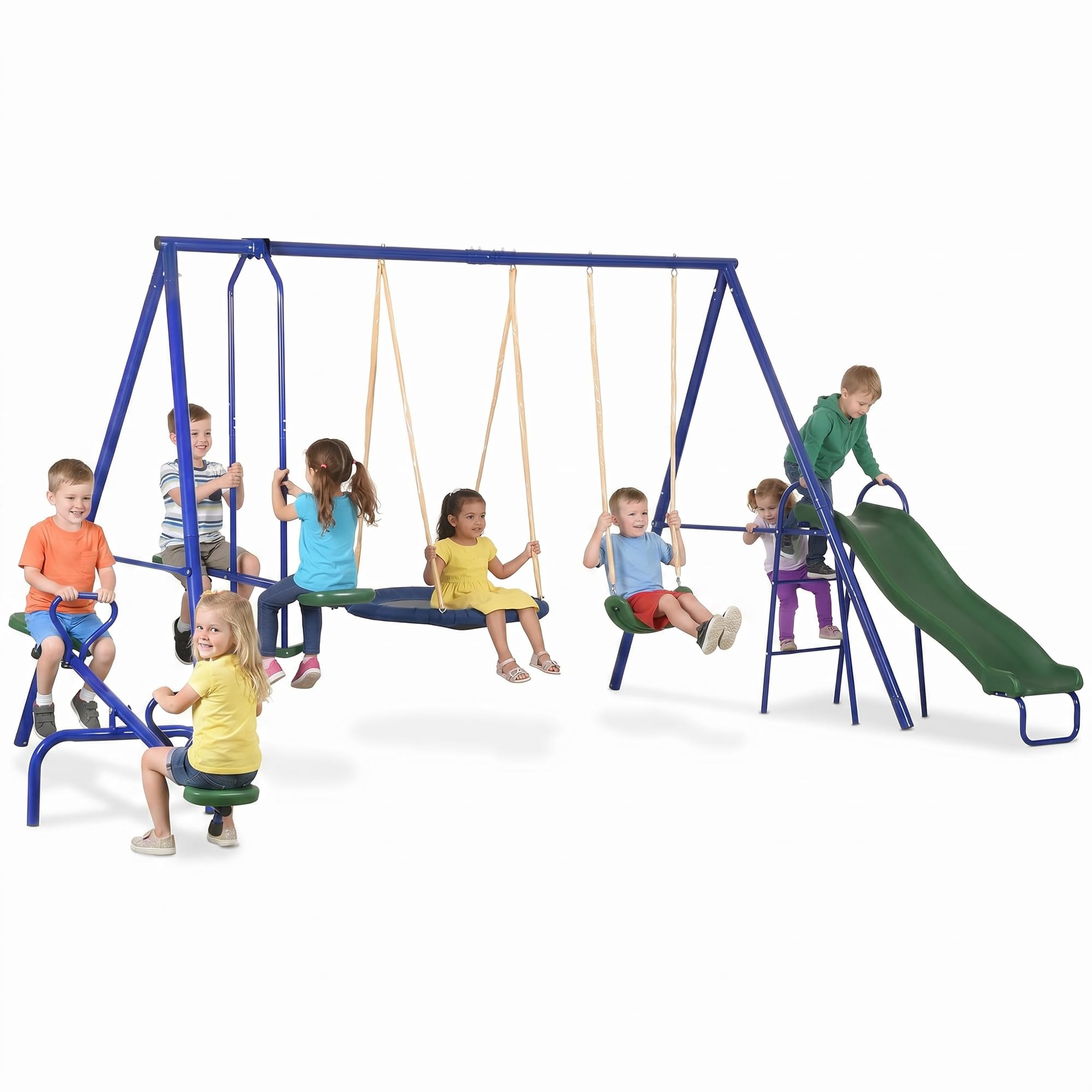Outsunny 5-in-1 Swing Set
