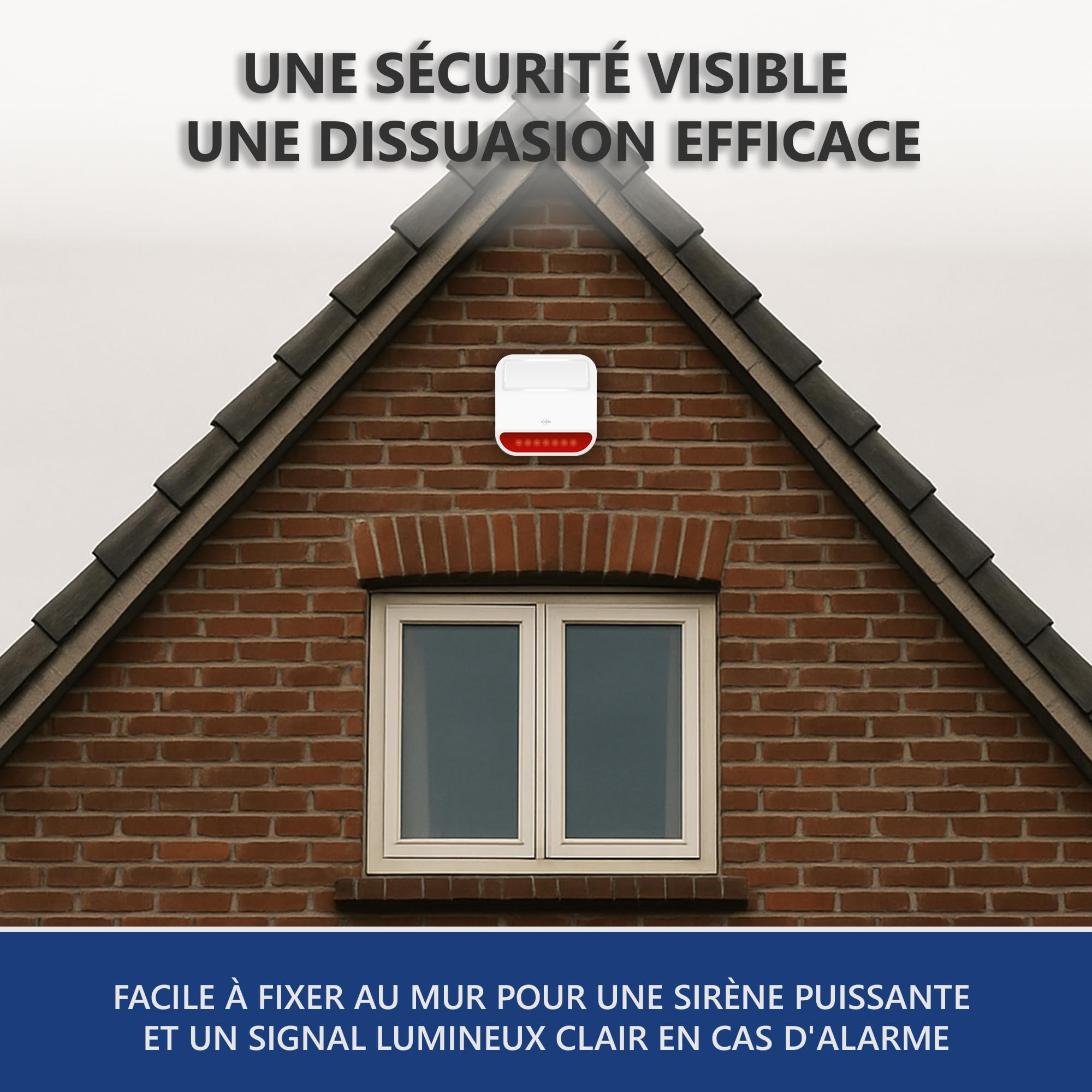 ELRO AS98SRB Sirène extérieure pour Le système d'alarme Home2 ELRO AS98S