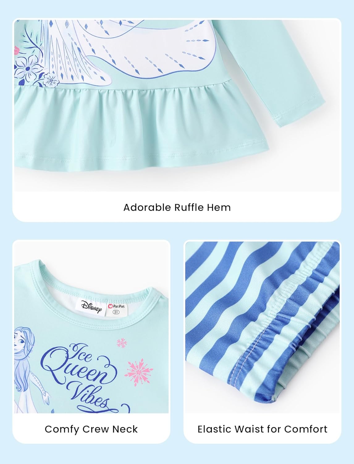 Disney Minnie Mouse Frozen Princess Marvel Toddler Girls Clothes Long Sleeve Sweatshirt + Leggings 2pcs Outfits Set 2-6Y - Image 5