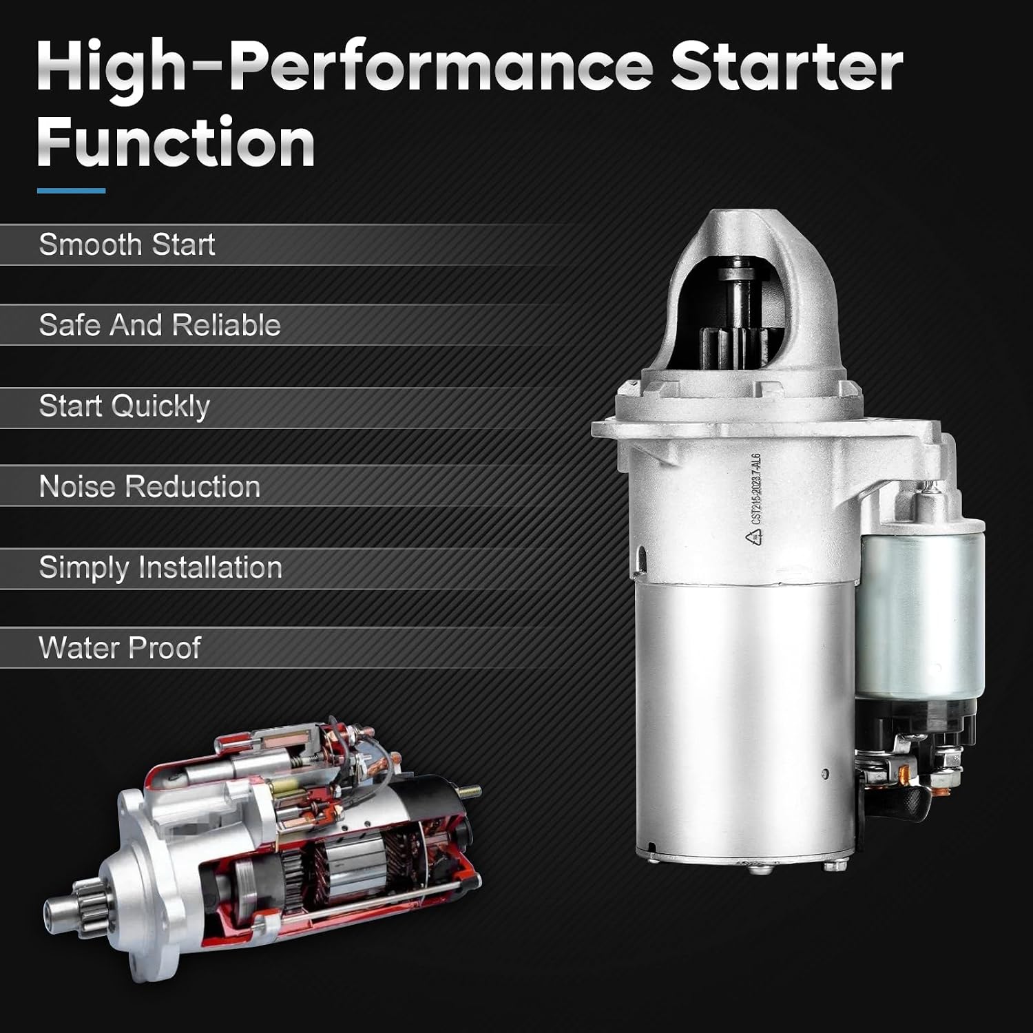 6934N New Starter for Chevrolet Colorado 2.9L/3.7L 08-11, Trailblazer 4.2L 08-09, Gmc Canyon 2.9L/3.7L 2008-2011 Replaces # 410-12357, 323-1653, 8000210, 12609480, 19168039
