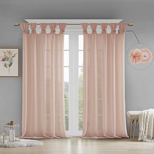 Miniatura 15 de Madison Park - Cortina drapeada para dormitorio o para sala de estar Gris,Blush,lino,Blanco,https:/ www.Yaxa/dp/undefined