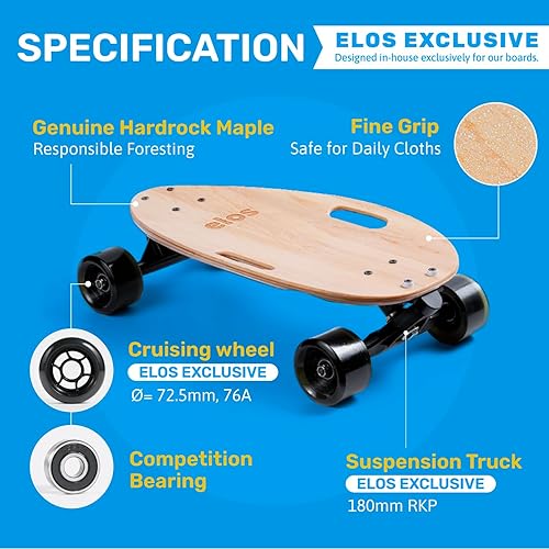 Miniatura 2 de ELOS Skateboard Complete Lightweight - Mini Longboard Cruiser Skateboards Construido para principiantes y viajeros urbanos. Listo para regalo,