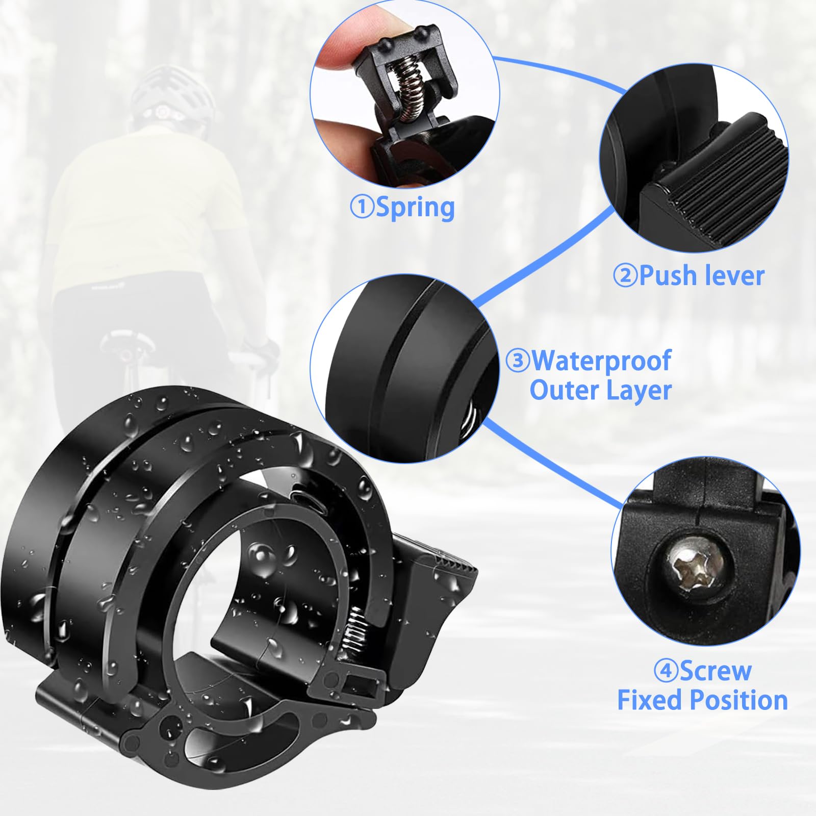 Fahrradklingel 100dB - Laut & Sicher Für Mountainbike & Rennrad