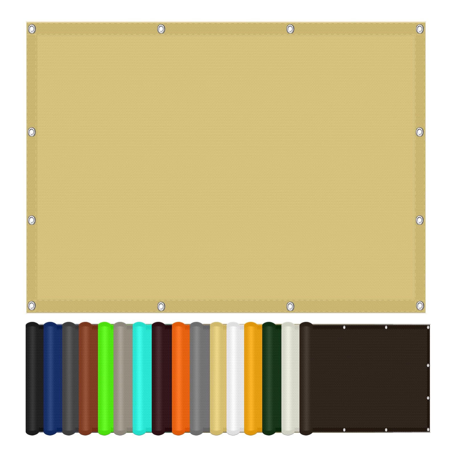 Voiles d'ombrage pour jardin et terrasse 250 x 310 cm anti-UV couleur crème