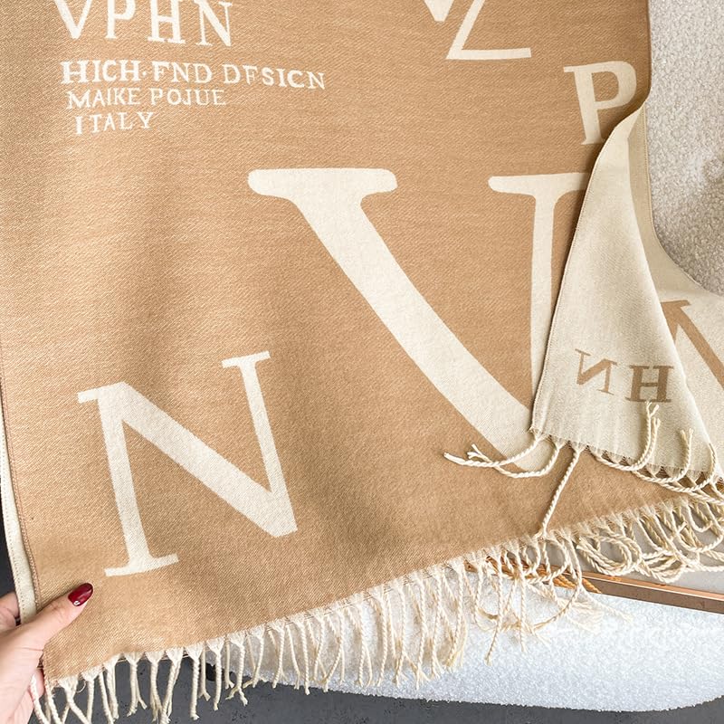 Scarves for Women in Autumn and Winter Thickened Tassel Shawl Dual-Use Warm Scarf4