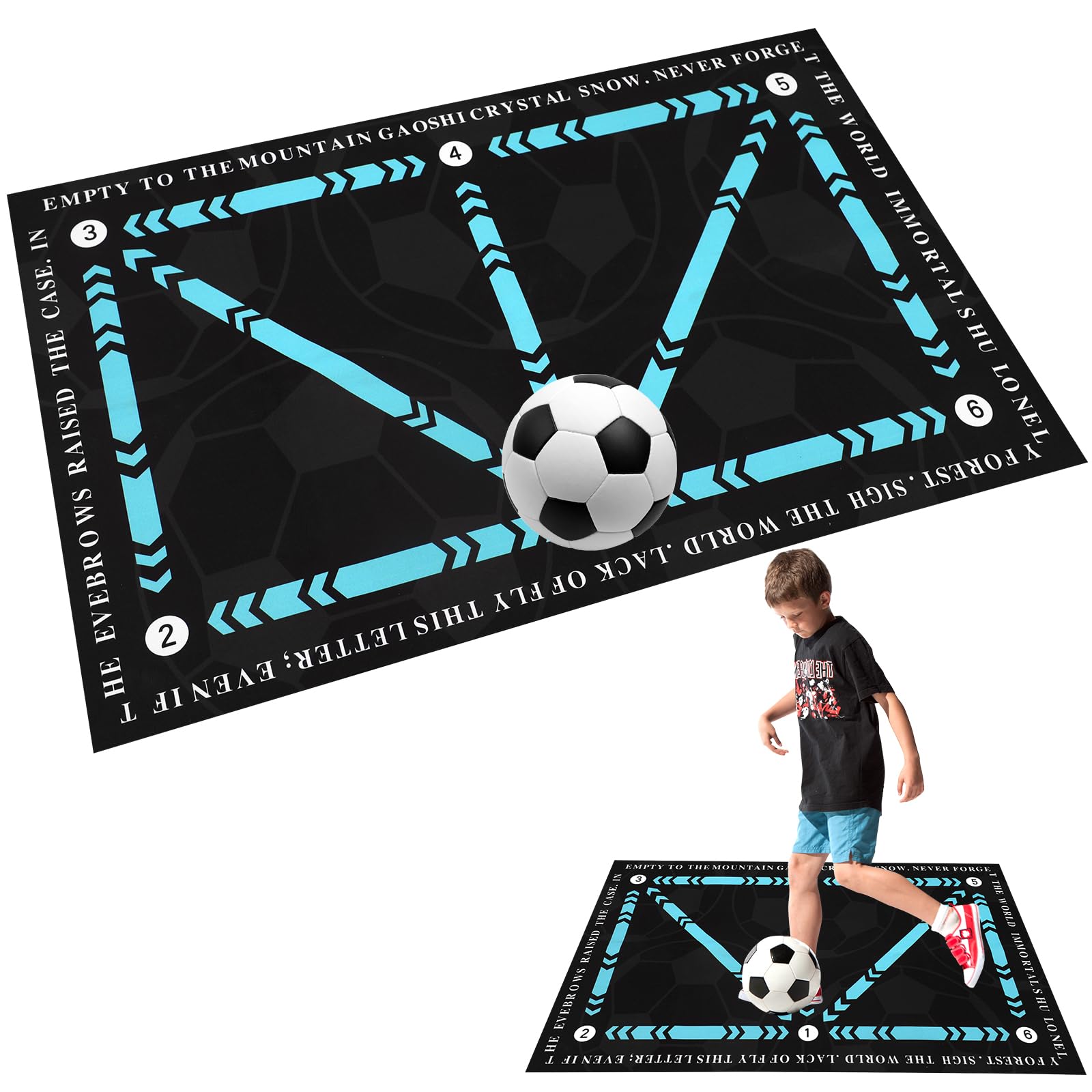 Tappetino per l'allenamento del calcio, 60 X 90 Cm Tappetino per l'allenamento del calcio, Tappetinos per l'allenamentos del controllo del pallone antiscivolo