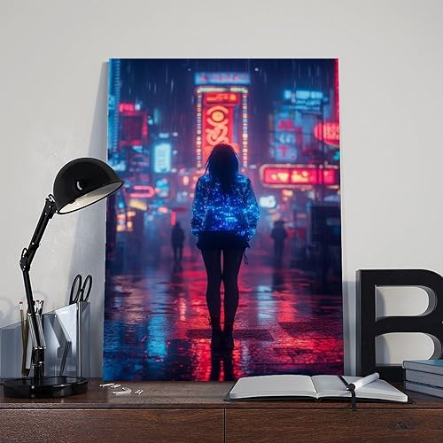 Miniatura 8 de Arte de pared de subcultura de niña neón  Póster estético de Cyberpunk Y2K  Lienzo retro futurista de moda callejera impresión lienzo póster arte de