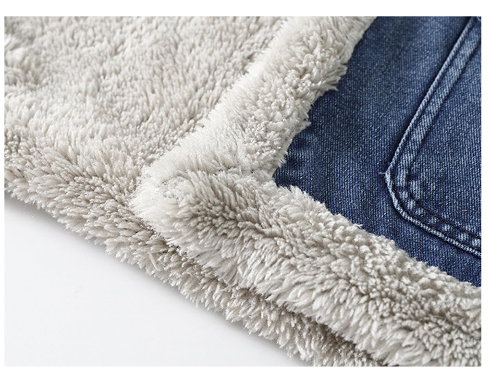 Damska kamizelka denim Sherpa na zimę, ocieplana polarową podszewką, bezrękawnik jeansowy na przód, kamizelka