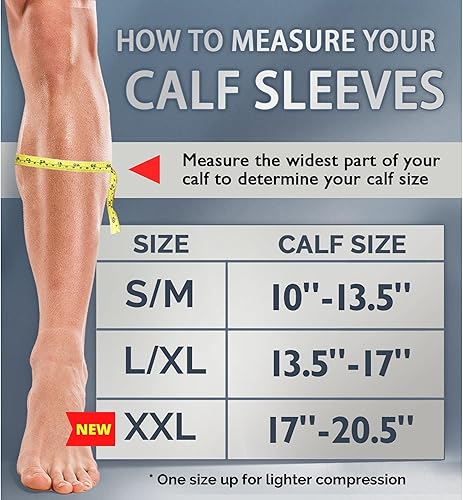 Miniatura 3 de Newzill - Mangas de compresión de pantorrilla (20-30mmHg) para hombre y mujer - Opción perfecta para nuestros calcetines de compresión para correr,