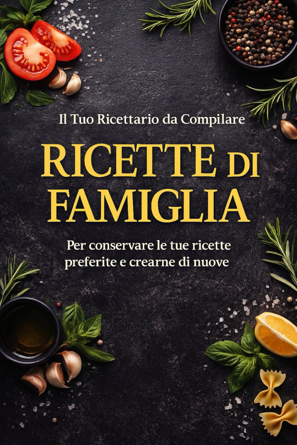 RICETTE DI FAMIGLIA: Il tuo ricettario da compilare per conservare e creare nuove ricette