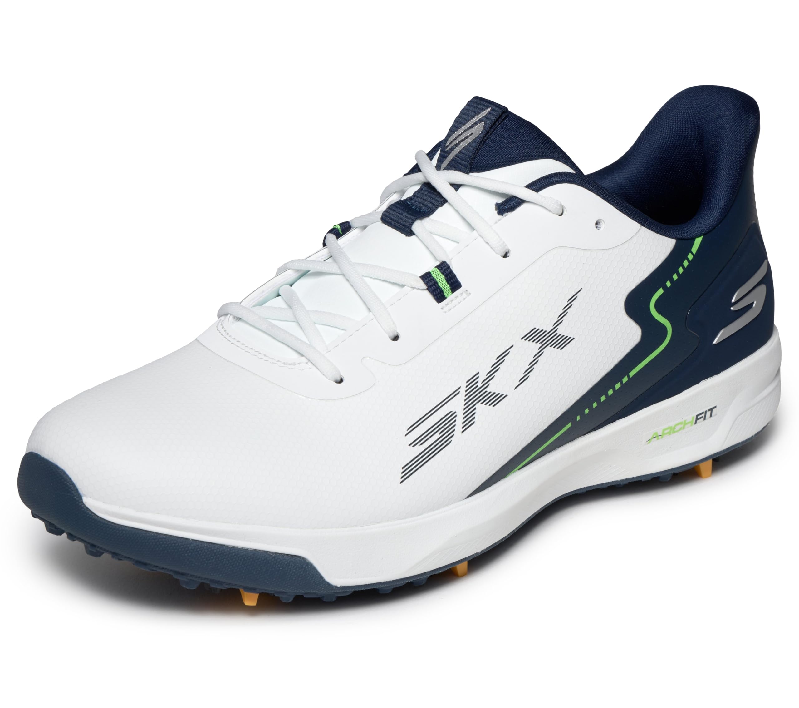 Skechers Men's Go Golf Elite Vortex Rival Trainers, White/Navy, 6.5 UK