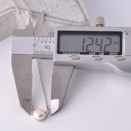 Miniatura 6 de Paialco Collar con colgante de gatito de plata esterlina con perlas de agua dulce cultivadas, Perla