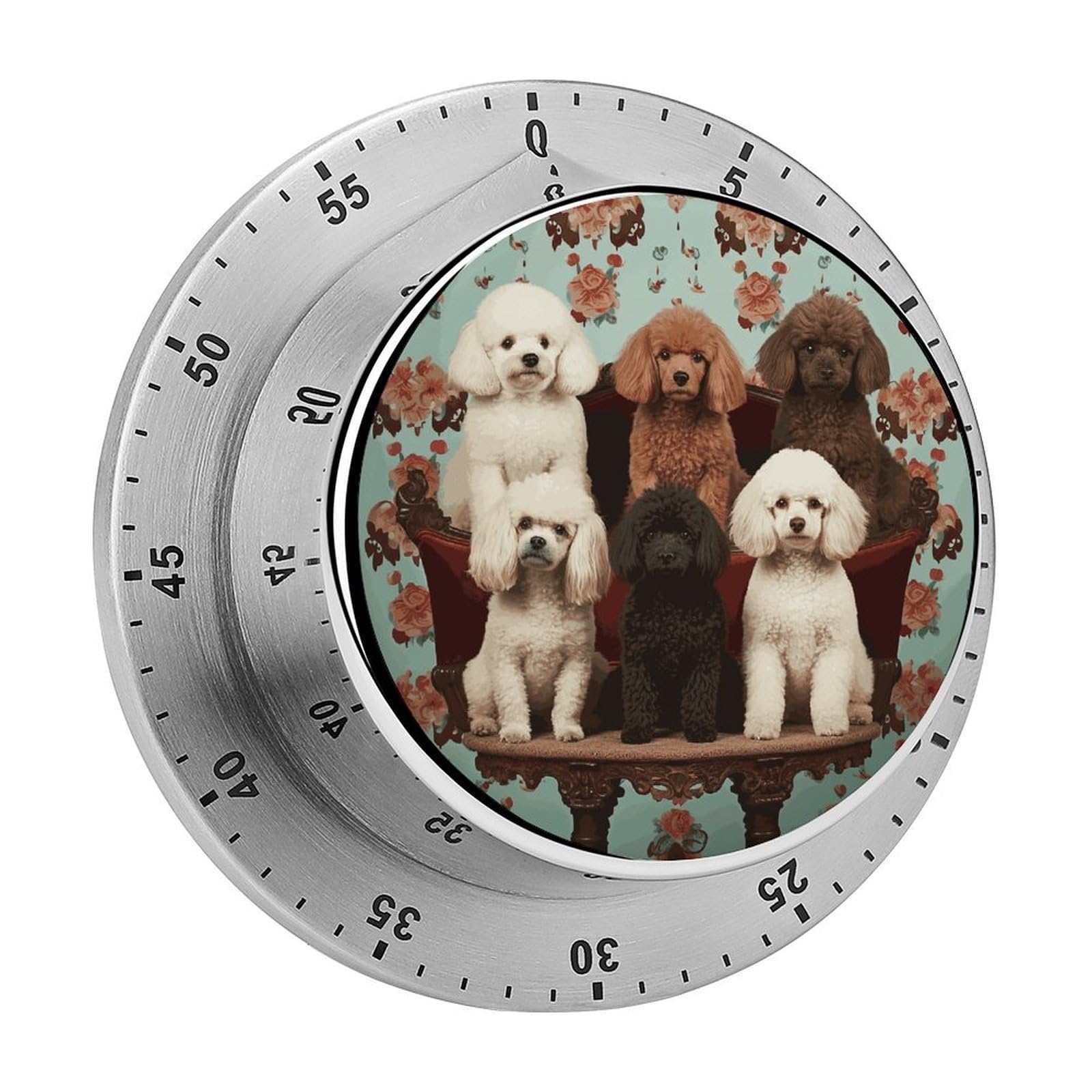 Minuterie visuelle caniche pour organiser les devoirs et la cuisine en famille