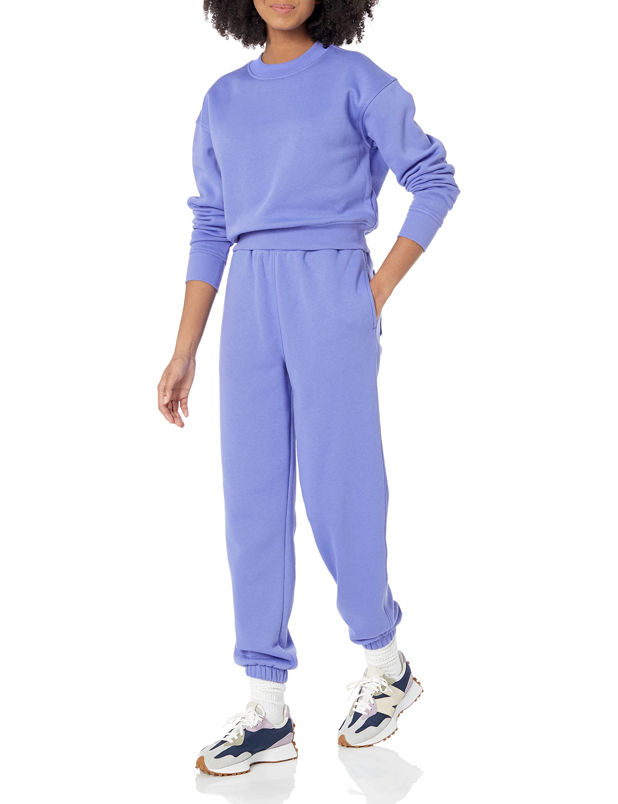 Amazon Essentials Sudadera corta de hombros caídos (disponible en tallas grandes) Mujer