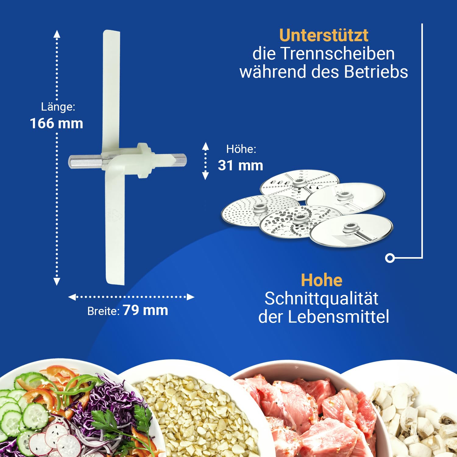 VIOKS SET 2x Mitnehmer Küchenmaschine Ersatz für Bosch 00091027 Flügel | für Durchlaufschnitzler MUM4 MUM8 MUZ8DS1 MUZ4DS2 MUZ4DS3 091027 Cookit