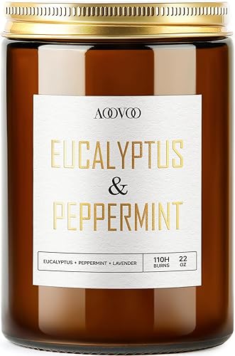 Miniatura 82 de AOOVOO Velas de canela de manzana, velas perfumadas de 9 onzas, vela de aromaterapia, vela de soja para el hogar