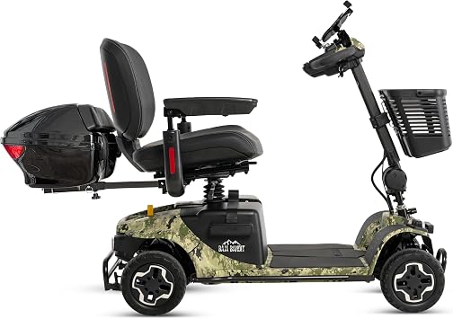 Pride Baja Bandit Mobility Scooter + Accessory Kit, 400 lb Capacity | 8 MPH, Dual Lithium Battery, Full Suspension,