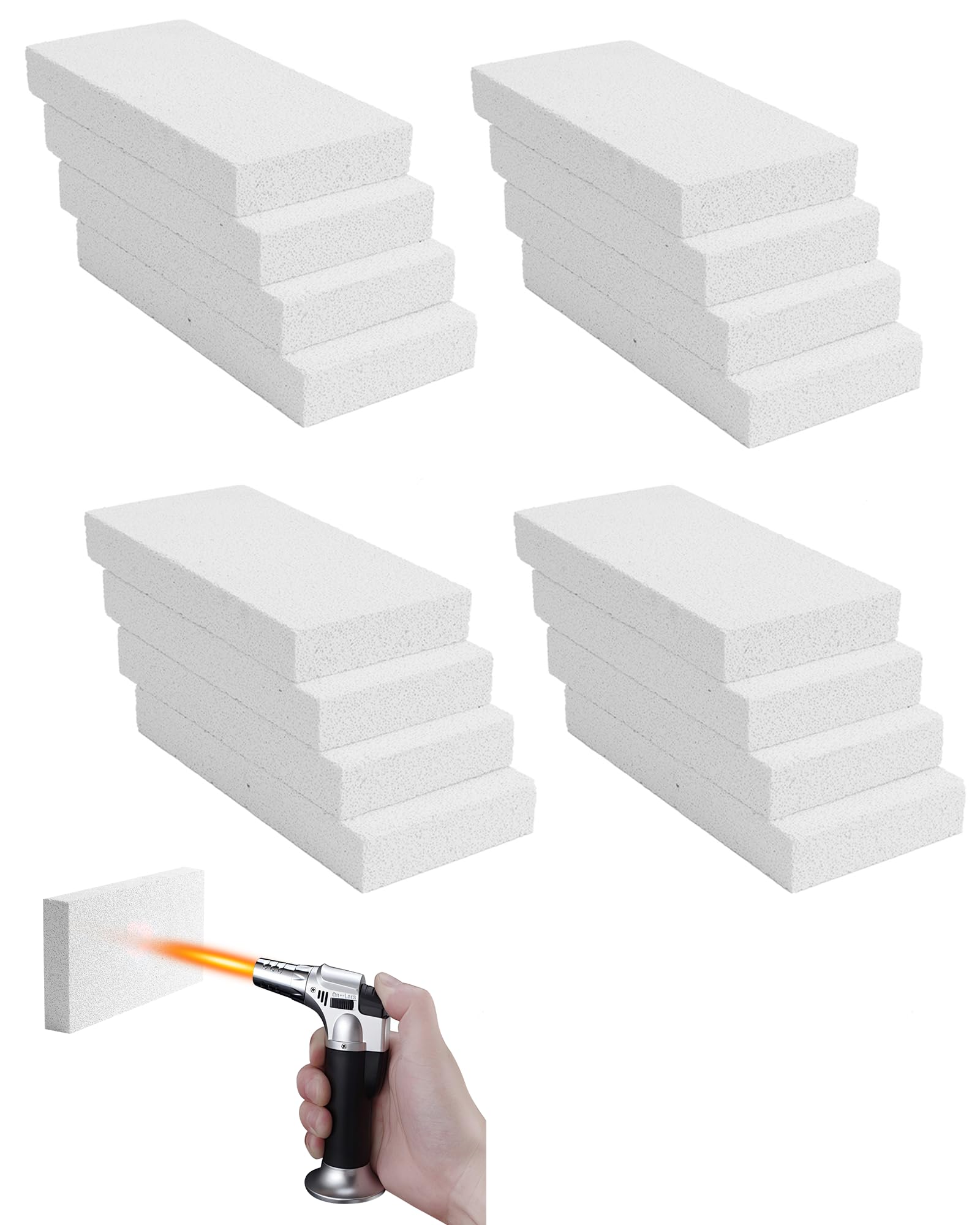 Fire Brick Insulating Fire Bricks for Wood Stove Forge(Pack of 16)2400F Rated Firebrick Clay Firebricks Replacement Insulation Fire Block for Grill Fireplace Fire Pit Kiln Pizza Oven (9"x4.5"x1.25")