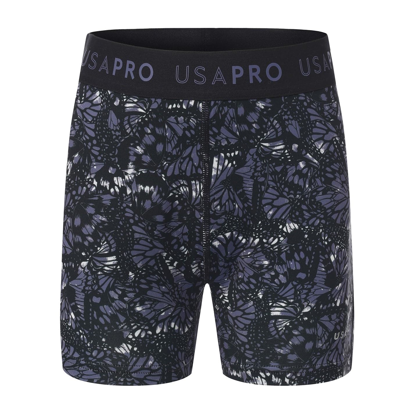 USA Pro Girls Inch Training Shorts Junior Black Butterfly 11-12 Years