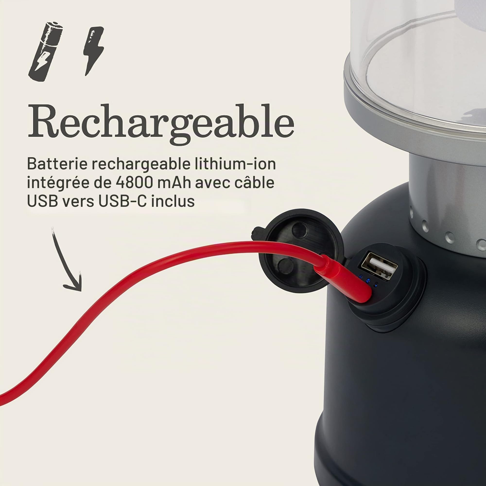 LANTERNE CLASSIQUE RECHARGE 800L C002